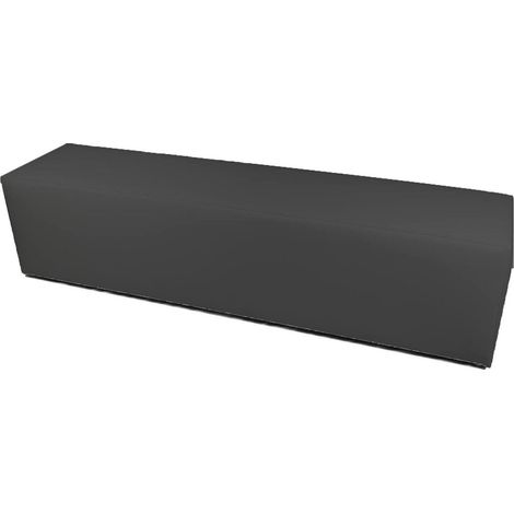 Dmora - Pouf Abra, Mehrzwecksessel, Sitzsack, Hockerhocker, Made in Italy, 180x40 h42 cm, Grau