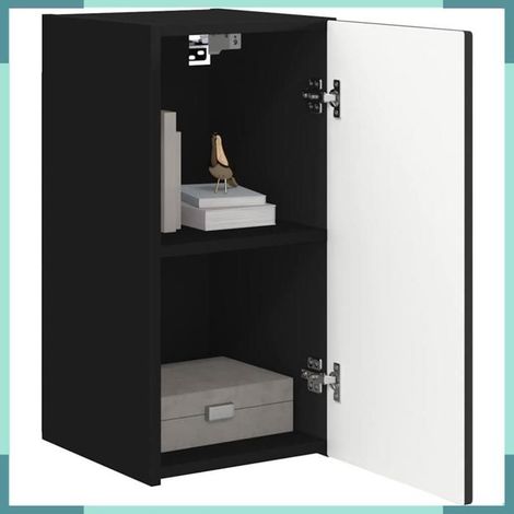892272 Meuble TV mural 2 pcs Noir 30 x 31 x 60 cm Bois d'ingénierie (1/5)