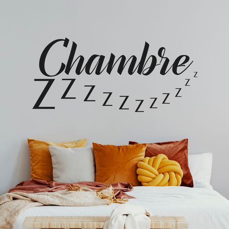 Sticker Mural - Chambre Zzzzz... - 7x17 cm - Noir (1/3)