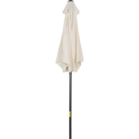 Ombrellone da Giardino 2x2m Rotondo con Palo Centrale in Alluminio e Poliestere, Crema
