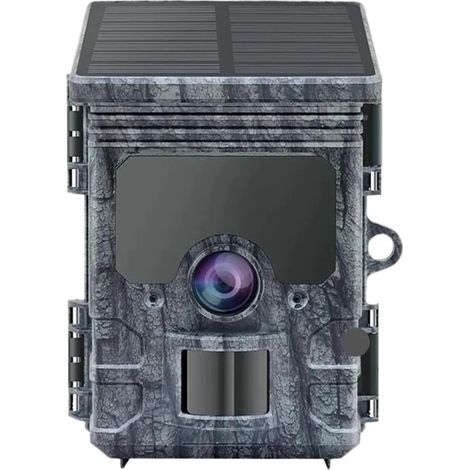 Caméra Faune Sauvage Caméra De Chasse 4K WiFi Alimenté par Panneau Solaire, Piège À Vision Nocturne, Étanche IP66, Jeu for La Faune Surveillance Fiable Précise (1/5)