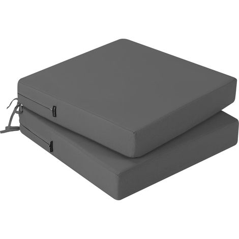 Lot de coussins de chaise de jardin à dossier haut - Coussins d'assise confortables pour chaises de jardin et chaises pliantes - Coussins doux à dossier haut pour balcon, terrasse