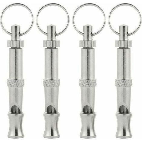 Sifflet à ultrasons pour chien 4 pièces, sifflet à haute fréquence pour chien, sifflet à ultrasons réglable pour dresser, aboyer, s'asseoir et rappeler des chiens