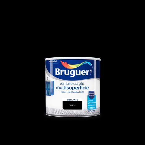 Glänzender schwarzer Mehrflächen-Acryllack 0,250 l 5160658 BRUGUER