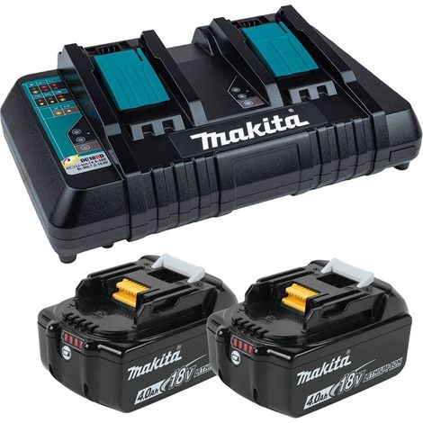 Makita BL1840 18v 2 x LXT 4.0ah Lithium-Ion Batteries + DC18RD Dual Port Charger
