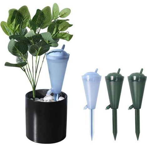 Online Store - Ensemble de 4 boules d'arrosage en plastique pour plantes, système d'arrosage automatique pour plantes d'intérieur (1/5)