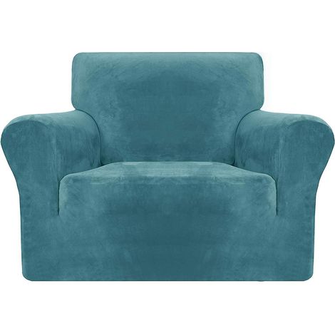 housse De Canap En Polaire Paisse (1 Places, Bleu) Housse De Canap 3 Places Super Extensible Housse De Canap Pour Chien Et Chat 1 Pice, Protection (1/5)