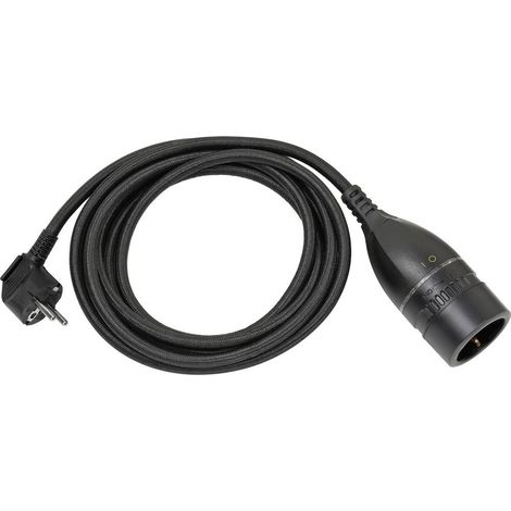 Brennenstuhl cavo di prolunga 5m con interruttore rotante (nero H05VV-F3G1.5) - 1161830030 (1/5)