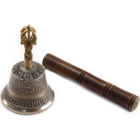Cloche en laiton Bouddha 15.5 cm
