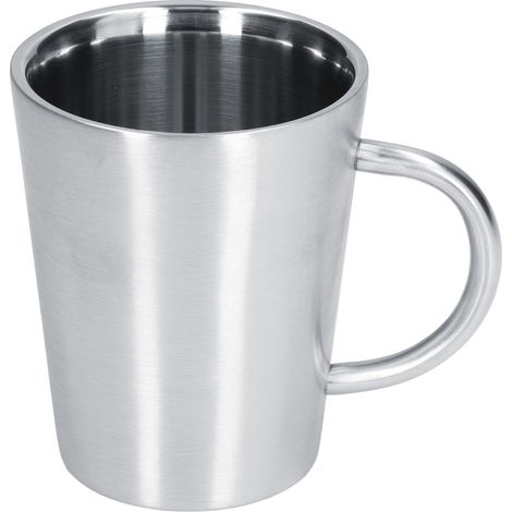 Tasse à café en acier inoxydable de 350 ml, double paroi isolante, style chope à bière ou tasse à eau, pour la maison (1/5)