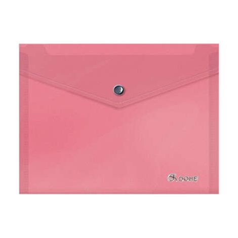 Sobre tamaño A5 apaisado, con apertura superior y cierre broche automático. Fabricado en polipropileno de 150 micras.
CaracterÃsticas:
-Color: Rosa