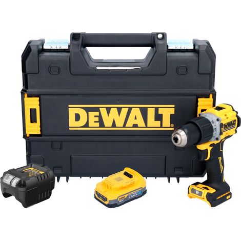 DeWalt DCD 805 E1T Perceuse-visseuse à percussion sans fil 18 V 90 Nm Brushless + 1x batterie Powerstack 1,7 Ah + chargeur + TSTAK (1/5)