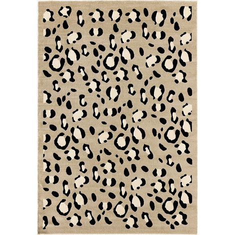 Tappeto interno motivo leopardo beige