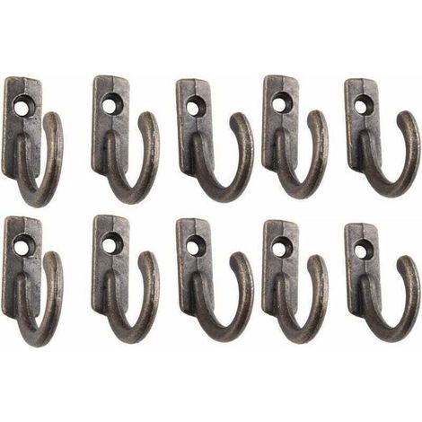 Crochet Mural Décoratif de Clé Hanger Vintage Bronze, 10Pcs (1/4)