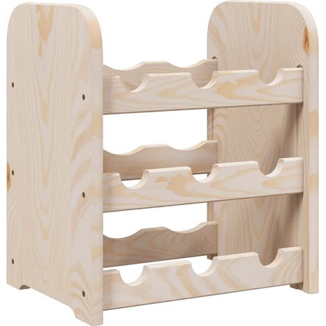 Weinregal 33x25x37 cm Massivholz Kiefer vidaXL