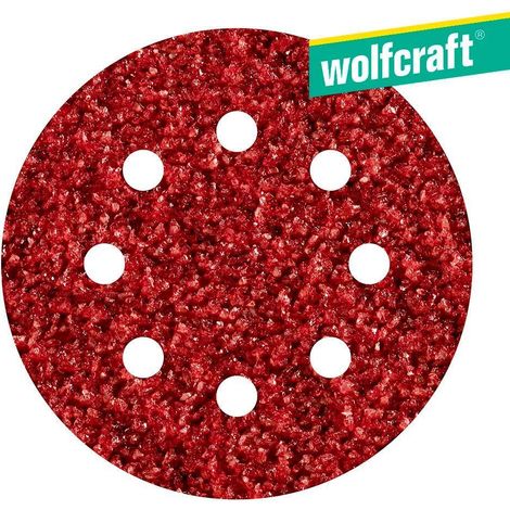 Hojas de Lijar Adhesivas Wolfcraft Corindón Grano 40 - 125mm (Pack 5) (2069000)