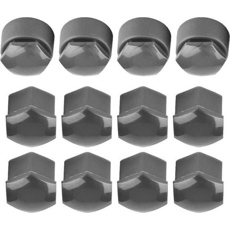 AYNEFY Cache-écrou de roue 17mm 20 pcs 17mm Capuchons de Protection Couvercle d'Écrou de Roue Voiture pour Audi Gris (1/4)