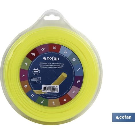 Filamento rotondo in nylon per motocultore 54 m x 3 mm