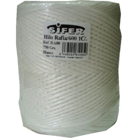 CORDE RAPHIA BLANC SIFER 2 MM X 450 M 600 M/KG 1 CORDE 750 G