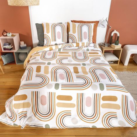 - Wendebettwäsche aus Mikrofaser orange - 240 x 220 cm