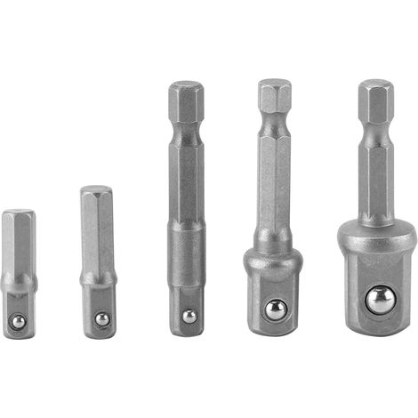 5 pcs   set Hex Shank to Square Head Socket Bit Adapters (3 pcs 50mm+25mm+30mm) (1/5)
