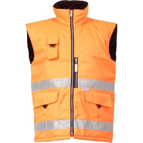 Gilet matelassé de haute visibilité Milan Orange - SEYNTEX - 670010  XXL