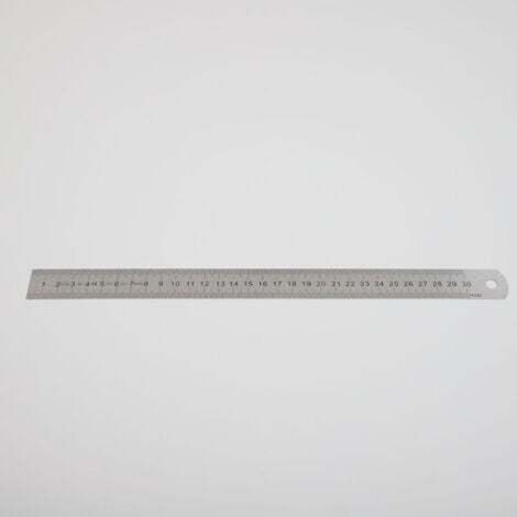 Pair 30cm règle droite en acier inoxydable - Règle droite multifonctionnelle en métal (1/4)