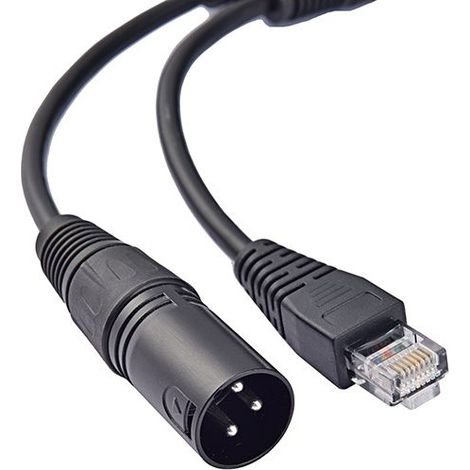 Adaptateur XLR mâle 3 broches vers RJ45 mâle/femelle pour microphone audio adaptateur XLR symétrique DMX512 vers Ethernet RJ45. (1/5)