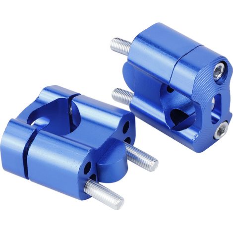 Support Moto Guidon Fixation Adaptateur CNC Aluminium Bleu 22mm/28mm 1/8in 7/8in (1/3)
