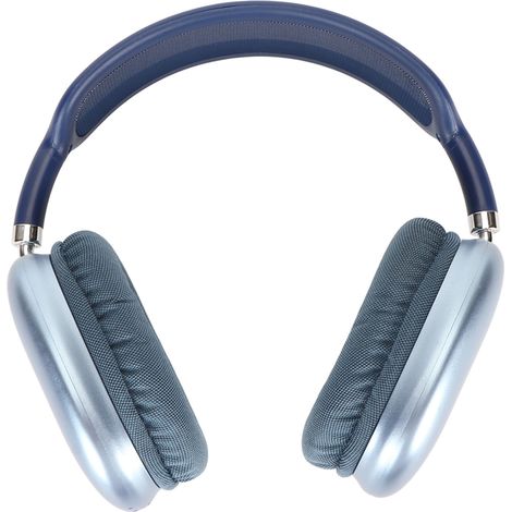 Écouteurs Bluetooth sans fil, pliables et réglables, avec microphone intégré, pour ordinateur portable, téléphone, travail, école, voyage, sport (bleu). (1/5)