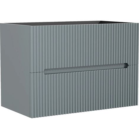 Mobile sotto lavabo sospeso scanalato blu cielo 80 cm - PAVANI (1/5)