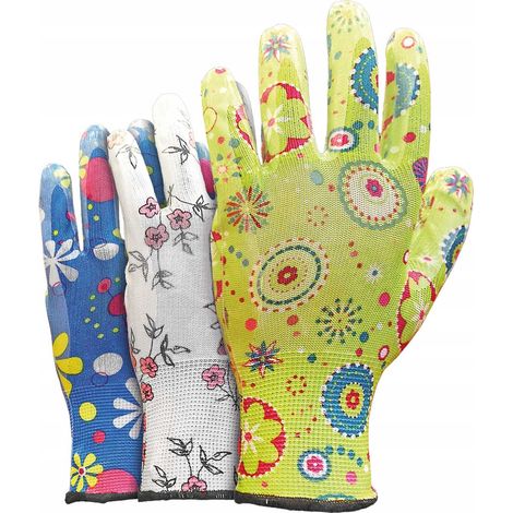 Gartenhandschuhe / Bunt / Größe: 9 - L / RGARDEN-NI9