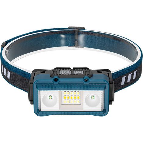 Frontal Led - 620 Lm - 100 M Alcance - 8 Modos (Blanco Frio/Calido + Rojo) - Sensor De Movimiento - Batería Recargable - Uso Exterior/Garaje/Reparaciones - 1 Unidad (1/5)