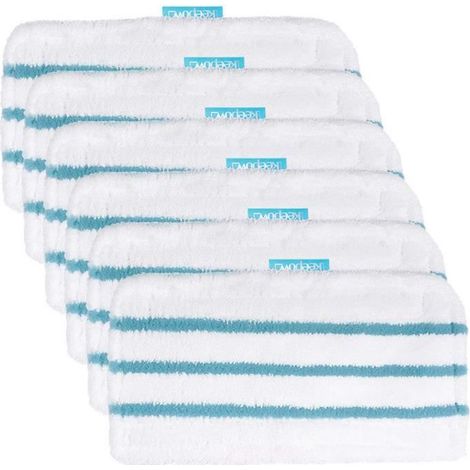 Lot de 6 Lingettes Microfibres Rectangulaires pour Black Decker Balais Vapeur - Alternative à FSMP20 (1/4)