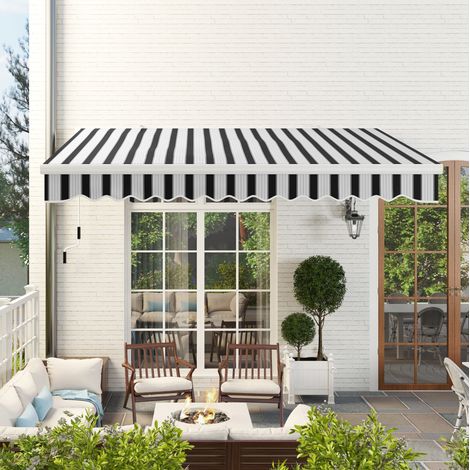 Tenda da sole manuale in alluminio bianca OKMYHOME (1/5)