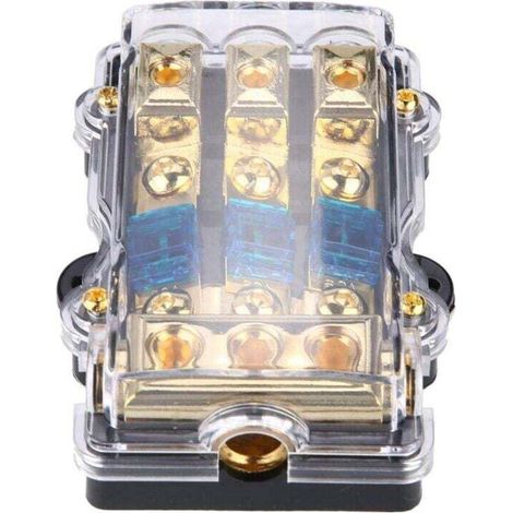 Porte-fusible Ulisem, bloc de distribution de fusibles 24 V 60 A, boîte à fusibles pour circuit audio stéréo de voiture, porte-fusibles 1 à 3 prises (1/4)