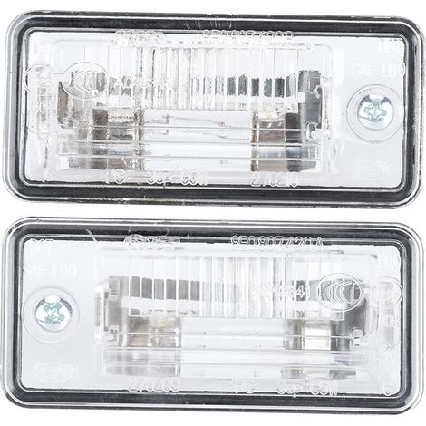 Jeffergarden Éclairage pour plaque d'immatriculation, 1 paire Feux 8E0807430A 8E0807430B feu de plaque d'immatriculation adapté pour A3 A4 A5 A6 C6 A8 D3 Q7 RS4