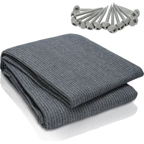 SWANEW Tappetino per tenda Tenda impermeabile da campeggio telo per tenda all'aperto telo da picnic coperta caravan ,Grigio, 250x300CM (1/5)