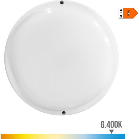 Aplique led redondo con sensor crepuscular y de movimiento 18 w 1820 lm 6.400 k luz fría 23 x 10,2 x 4,5 cm (1/4)