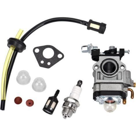 Queta Carburateur pour Moteur de Débroussailleuse 52cc 49cc 43cc, Kit Carbu avec Joint, Tuyau, Bougie d'Allumage et Filtre à Essence (1/5)