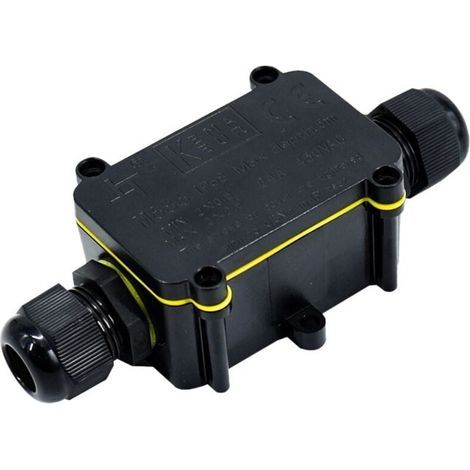 2 Pièces Boîte de Jonction étanche IP68, Boite de Derivation Etanche Exterieur, Connecteur de Câble 2 Voies Connexions pour Câble Ø5-9mm Ø9mm-12mm (1/4)