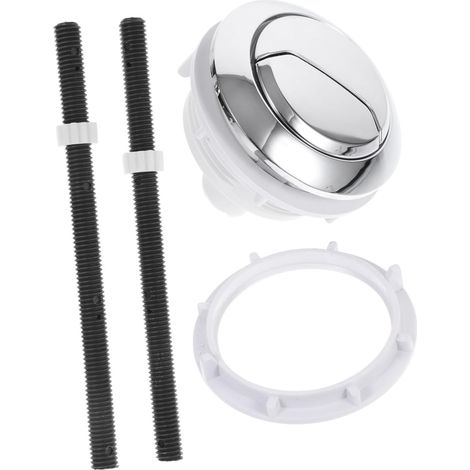 Bouton-poussoir Toilette Double Chasse Abs, Argenté (1/5)