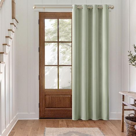 Rideau Occultant Thermique Oeillets Lot de 1 140x225cm Vert Sauge (1/5)
