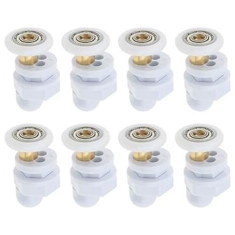 23mm Pack of 8 Ultra Quiet Glass Sliding Shower Door Rollers Runners Wheels for Shower Door, Steam Room (1/5)