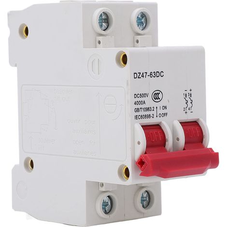 Interruttore automatico DC 2P, sezionatore pneumatico di protezione da cortocircuito (25A).