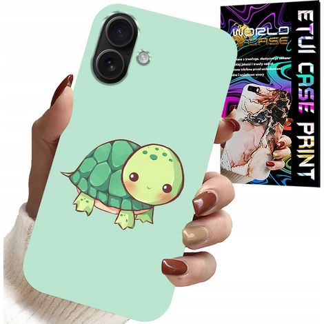 Coque pour iPhone 16 - Motifs tortues mignons pour enfants + verre trempé (1/5)