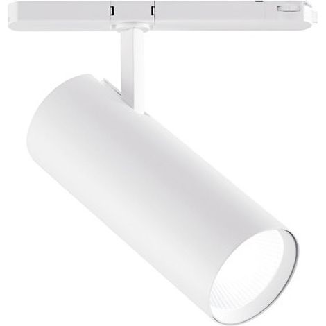 Projecteur Sur Rail Triphasé Gfa 40W 3650Lm 4000K Led Cree - Blanc Mat, Structure Aluminium, Orientable - Gealuce (1/2)