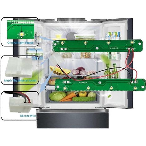 Lot de 2 panneaux lumineux LED pour réfrigérateur (vert) (1/5)