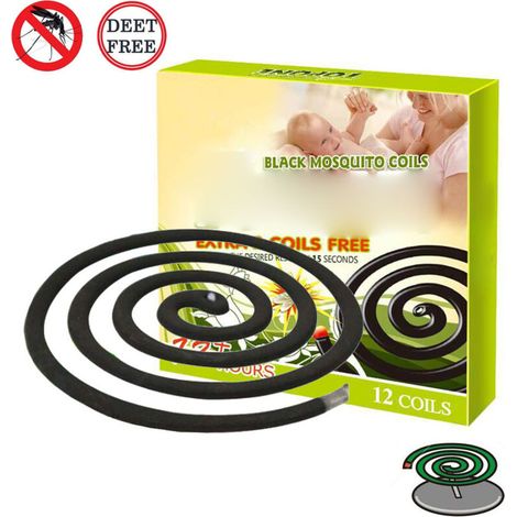 12 spirales anti-moustiques, encens répulsif, contrôle des moustiques, 12 pièces (1/5)