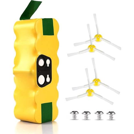 Batterie Ni-MH 14,4V 5000mAh pour iRobot Roomba - Kit avec Brosses - Séries 500 à 800 (1/5)